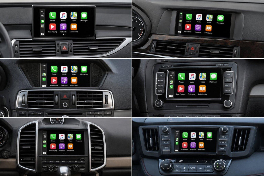 Шест различни фабрични системи, един и същ CarPlay екран.