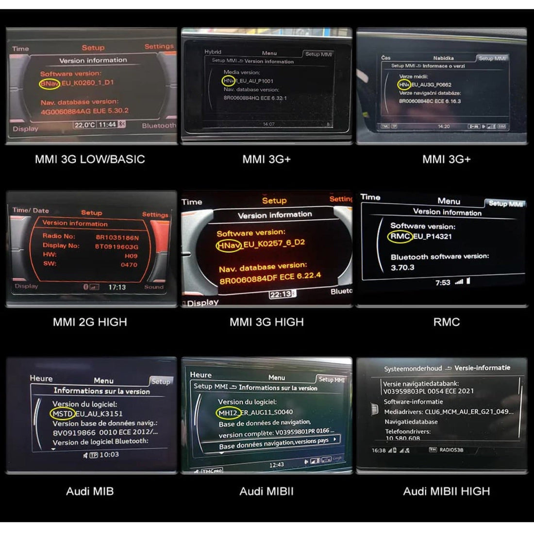 CarPlay за Audi: MMI 3G, MMI 3G HN+, RMC, MIB. Коя система имам?