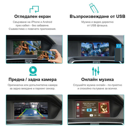 CarPlay за Mercedes A / B / C / GLA / GLB / GLE 2018+ | NTG 6 / MBUX