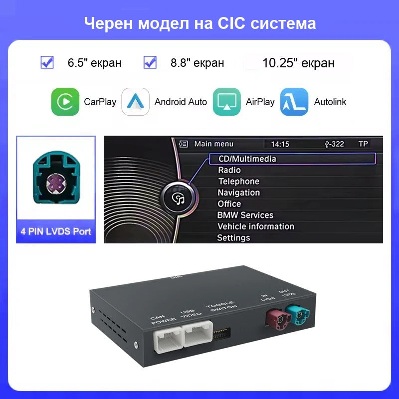 CarPlay за BMW E84/F20/F30/F10 | CIC система