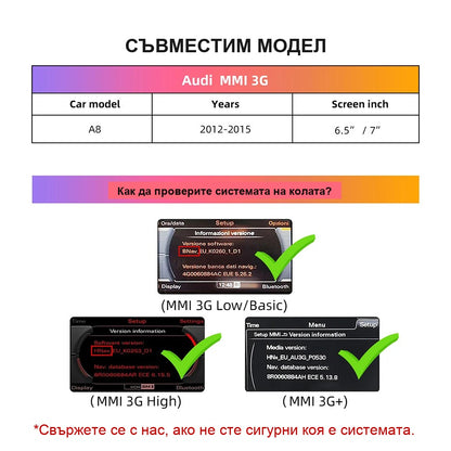 CarPlay за Audi A8 2012-2015 | MMI 3G