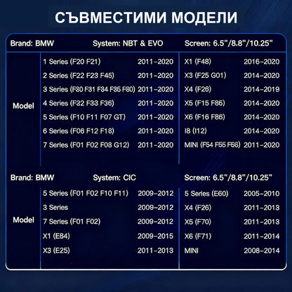 CarPlay за BMW F20/F30/F10/G30 | EVO система