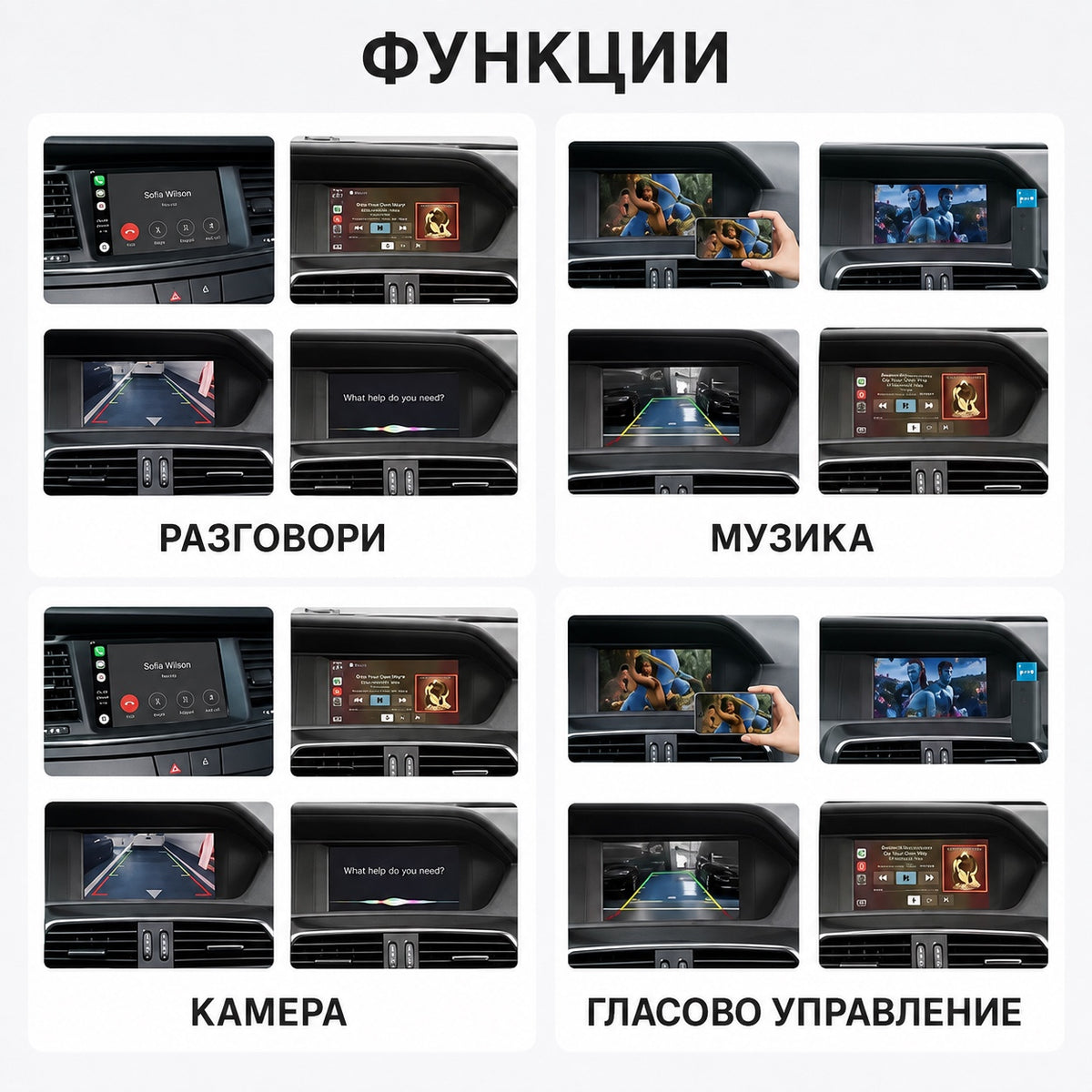 CarPlay за Mercedes NTG 4.5 и 4.7 — функции на декодера