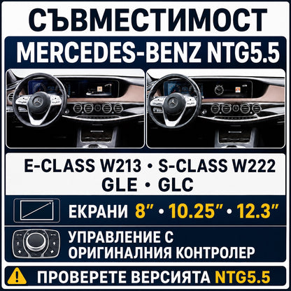 CarPlay за Mercedes NTG 5.5 — съвместими модели и мултимедийни системи