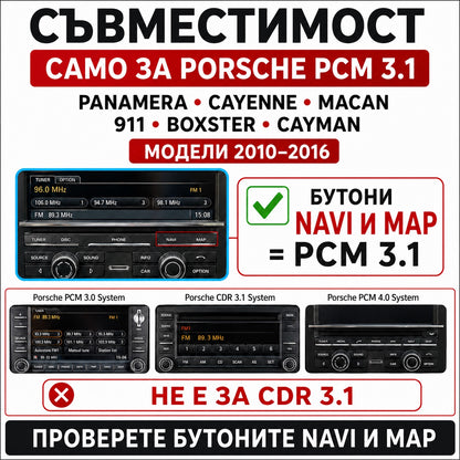 CarPlay за Porsche PCM 3.1 — съвместими модели и мултимедийни системи